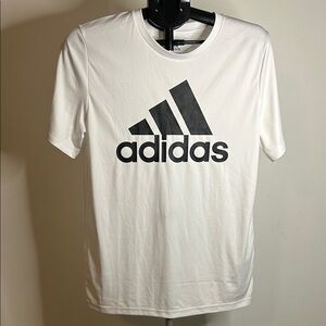 Adidas Kids White Tee with Black Logo